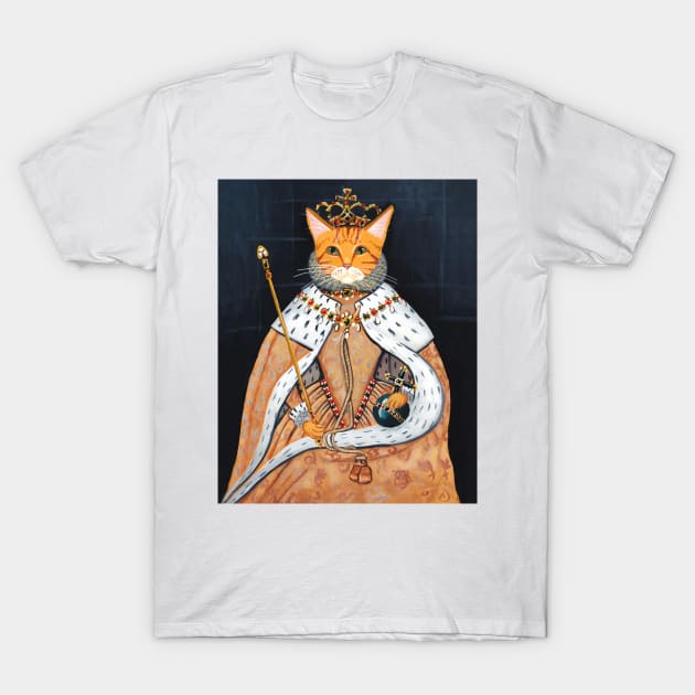The Cat Queens Coronation T-Shirt by KilkennyCat Art